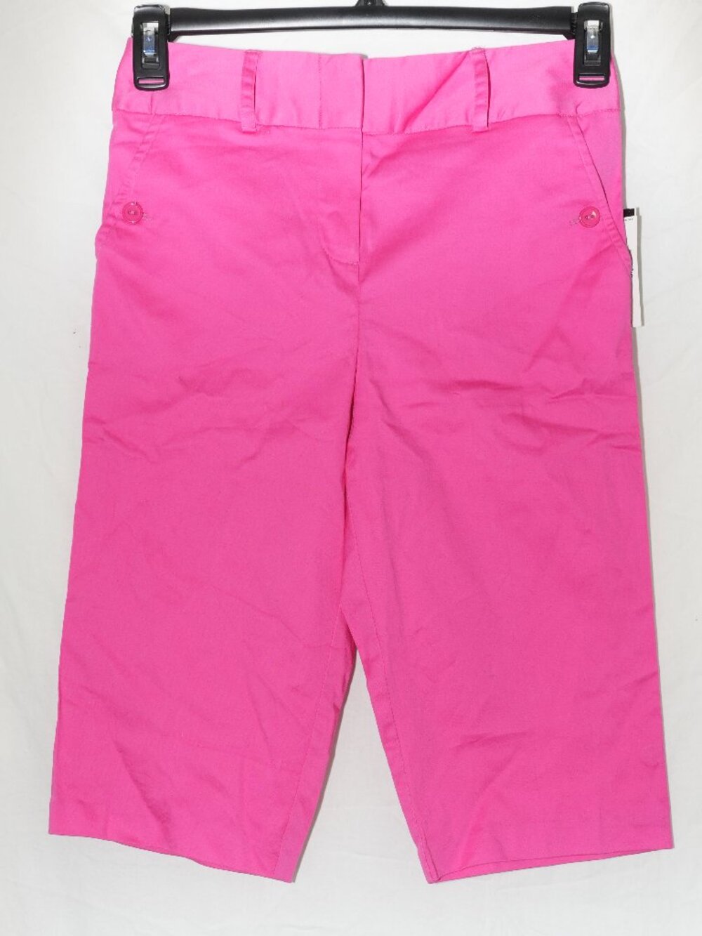 NWT Amy Byer Girls Size 16 Hot Pink Shorts Shiny 2 Pockets 13” inseam